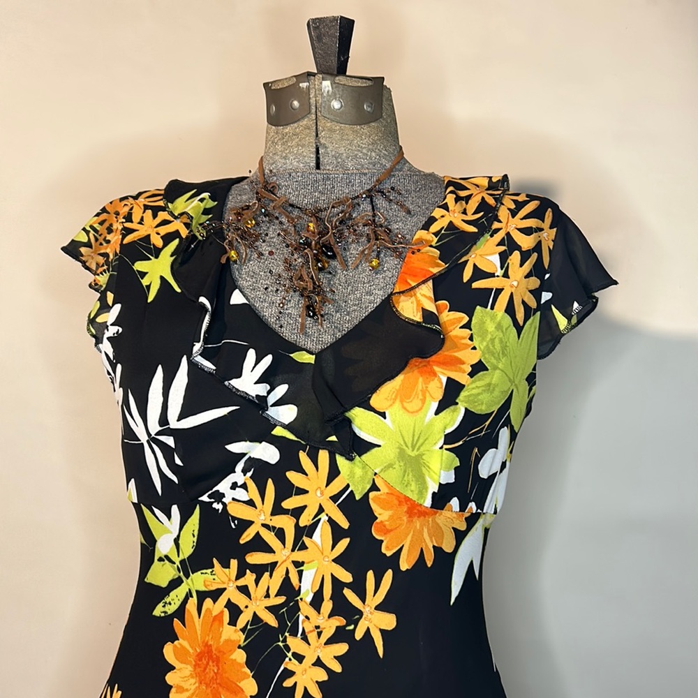 Flowered maxi dress